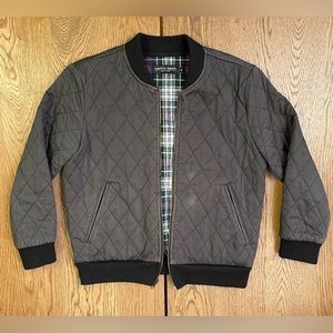 American Apparel Youth Medium Black Quilted Bomber Jacket